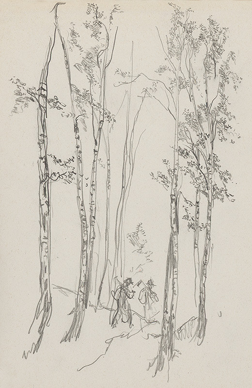 Jaroslav Vodrážka – Kraviat ploty. Čápi. (Skicár č.8) 