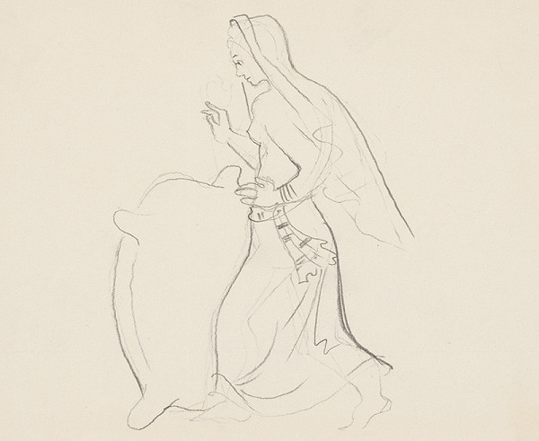 Emil Makovický – Rozprávky z tisíc a jednej noci. Skice malé. (Skica č.2) 