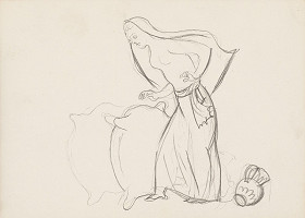 Emil Makovický – Rozprávky z tisíc a jednej noci. Skice malé. (Skica č.3) 