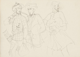 Emil Makovický – Rozprávky z tisíc a jednej noci. Skice malé. (Skica č.5) 