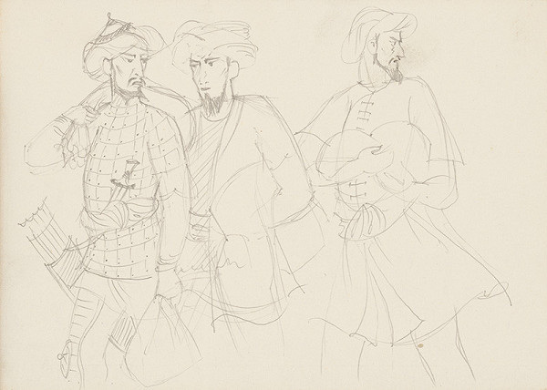 Emil Makovický – Rozprávky z tisíc a jednej noci. Skice malé. (Skica č.5) 