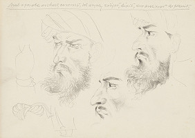 Emil Makovický – Rozprávky z tisíc a jednej noci. Skice malé. (Skica č.6) 