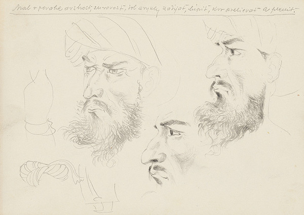 Emil Makovický – Rozprávky z tisíc a jednej noci. Skice malé. (Skica č.6) 