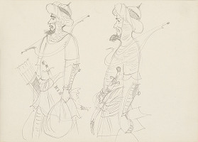 Emil Makovický – Rozprávky z tisíc a jednej noci. Skice malé. (Skica č.10) 