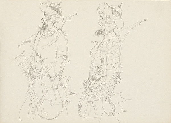 Emil Makovický – Rozprávky z tisíc a jednej noci. Skice malé. (Skica č.10) 