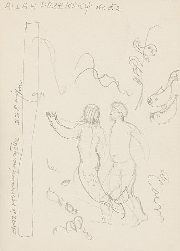 Emil Makovický – Rozprávky z tisíc a jednej noci. Skice malé. (Skica č.11) 