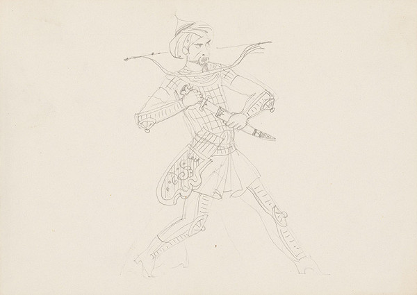 Emil Makovický – Rozprávky z tisíc a jednej noci. Skice malé. (Skica č.22) 