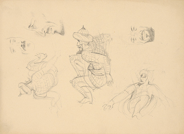 Emil Makovický – Rozprávky z tisíc a jednej noci. Skice veľké. (Skica č.5) 