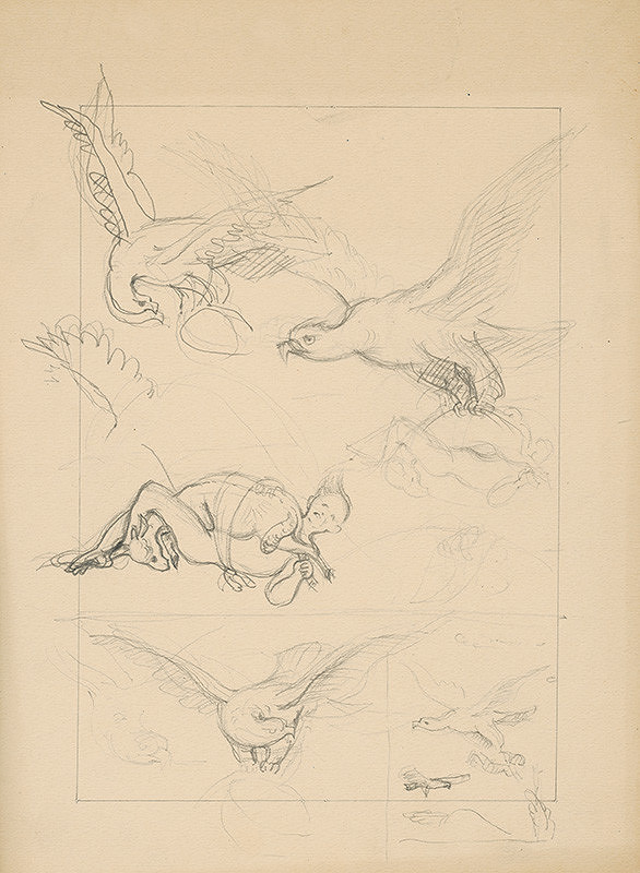 Emil Makovický – Rozprávky z tisíc a jednej noci. Skice veľké. (Skica č.7) 