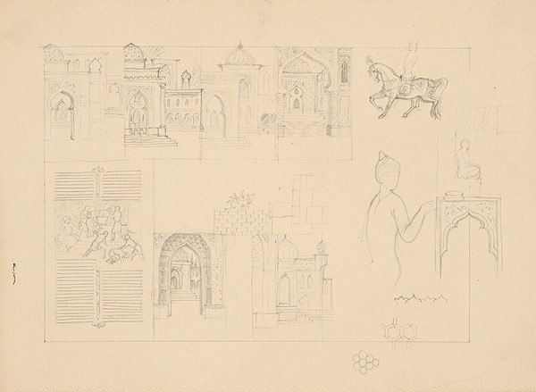 Emil Makovický – Rozprávky z tisíc a jednej noci. Skice veľké. (Skica č.11) 