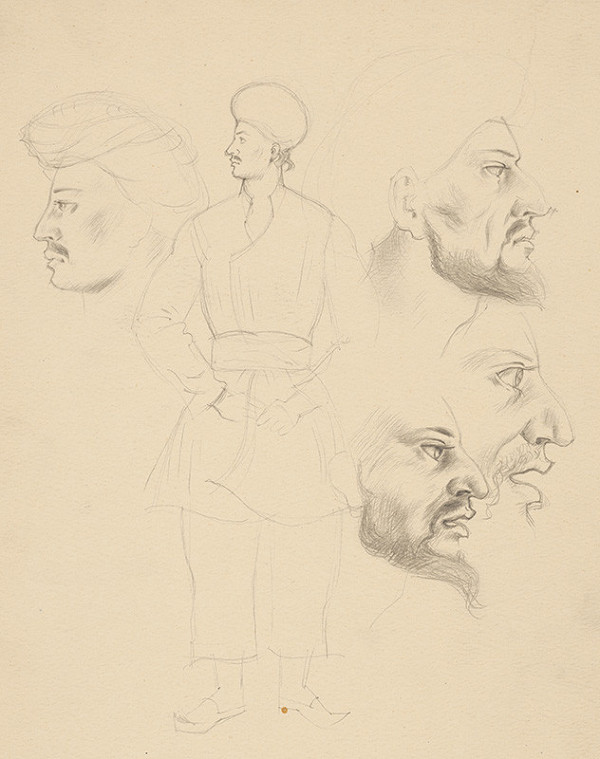 Emil Makovický – Rozprávky z tisíc a jednej noci. Skice veľké. (Skica č.12) 