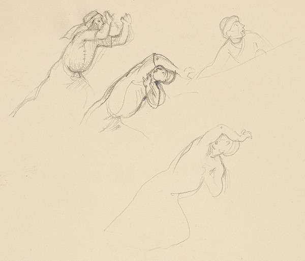 Emil Makovický – Rozprávky z tisíc a jednej noci. Skice veľké. (Skica č.13) 