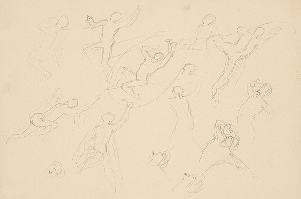 Emil Makovický – Rozprávky z tisíc a jednej noci. Skice veľké. (Skica č.15) 