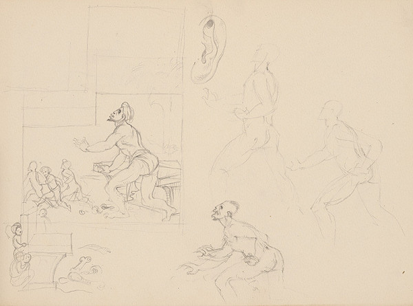 Emil Makovický – Rozprávky z tisíc a jednej noci. Skice veľké. (Skica č.19) 