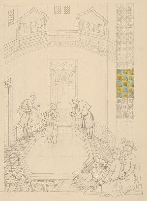 Emil Makovický – Rozprávky z tisíc a jednej noci. Štúdie. (Štúdia č.32) 