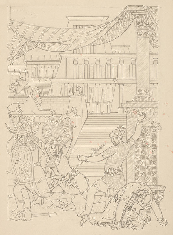 Emil Makovický – Rozprávky z tisíc a jednej noci. Štúdie. (Štúdia č.37) 