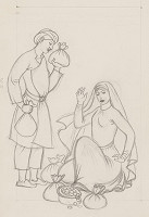 Emil Makovický – Rozprávky z tisíc a jednej noci. Štúdie. (Štúdia č.7) 