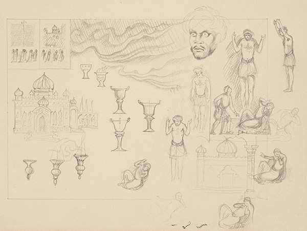 Emil Makovický – Rozprávky z tisíc a jednej noci. Štúdie. (Štúdia č.10)