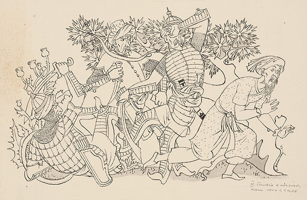 Emil Makovický – Rozprávky z tisíc a jednej noci. Štúdie. (Štúdia č.12) 