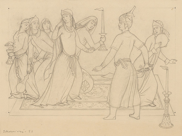 Emil Makovický – Rozprávky z tisíc a jednej noci. Štúdie. (Štúdia č.16) 