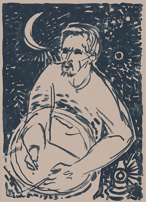 Július Szabó – Autoportrét s mesiacom 