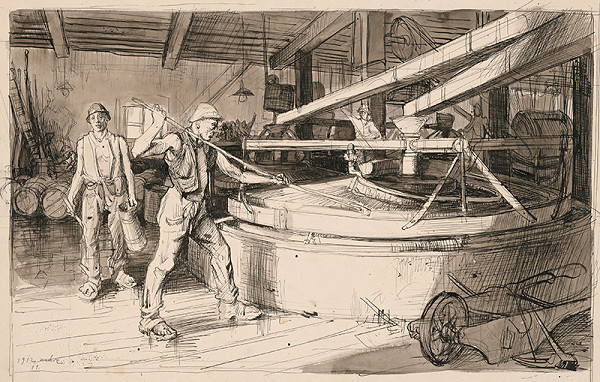 Gejza Angyal – Štúdia k Vymývaniu zlata 