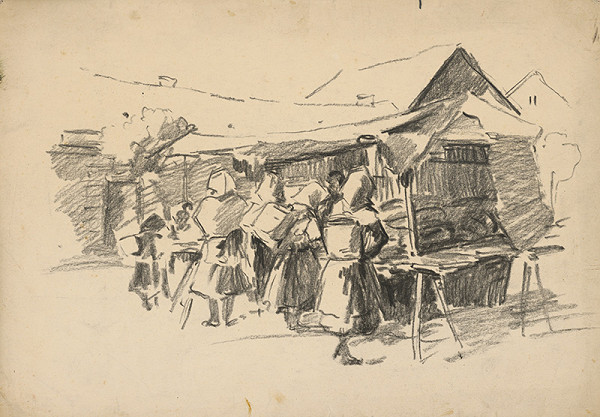 František Gyurkovits – Pred stánkom 