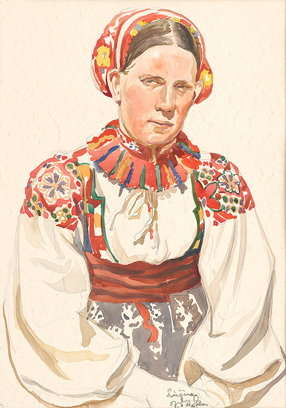 Jaroslav Vodrážka – Lúžna - Žena v kroji