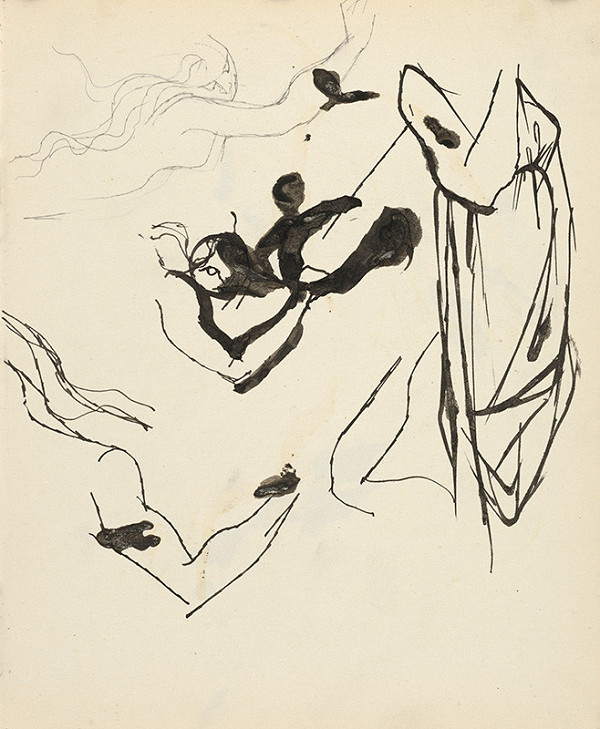 Ján Novák – Štúdia rúk a drapérie 