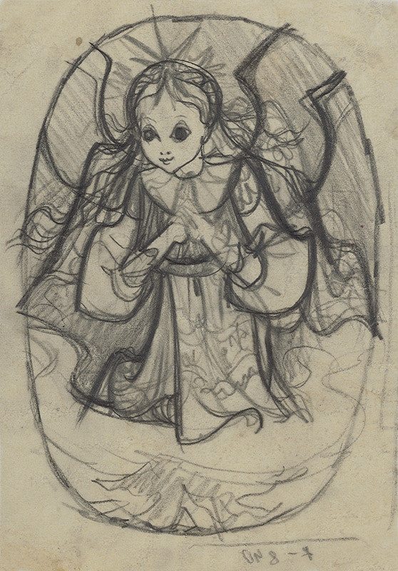 Ján Novák – Náčrt návrhu na novoročenku 1 