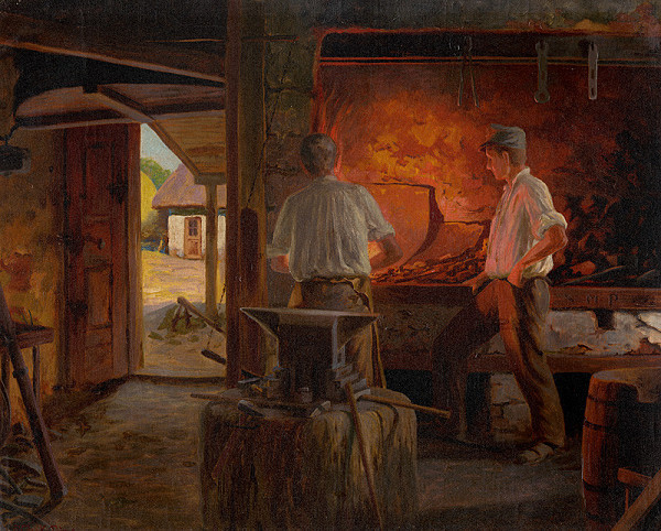 Neznámy autor – Kováčska dielňa - kópia podľa Skuteckého 