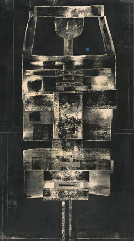 Andrej Barčík: Figúra v čiernom pozadí, 1963, Stredoslovenská galéria, Banská Bystrica