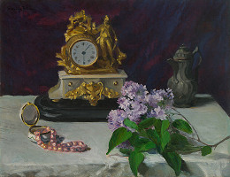 Karola Skutecká – Zátišie s hodinami 