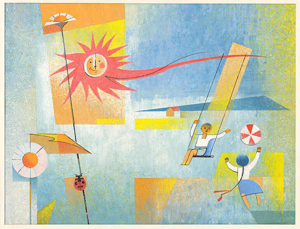 Oto Opršal – Návrh pre nástennú maľbu pre detské odd. Stará Ľubovňa 