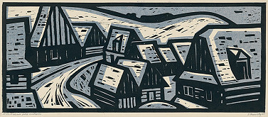 Július Oravský – Dedina pod snehom 