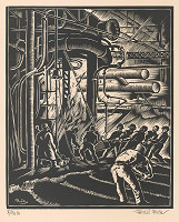 Ferdiš Duša – Pred vypustením železa z vysokej pece 