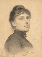 Maximilián Kurth – Štúdia hlavy mladej ženy 