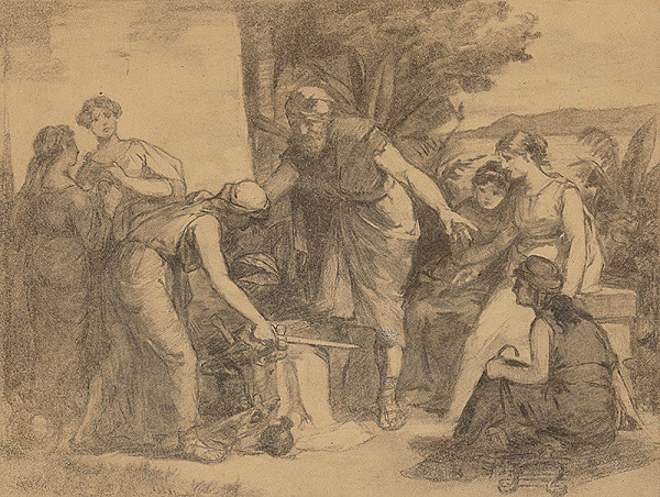 Maximilián Kurth – Štúdia ku kompozícii Odyseus hľadá Achilla 