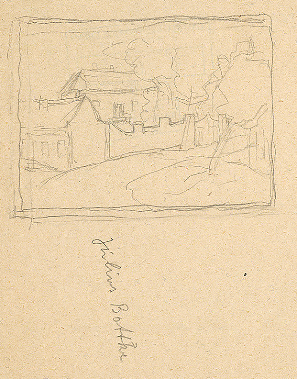 Jozef Bendík – Rabínov dom-pohľad z Jarkovej ulice 