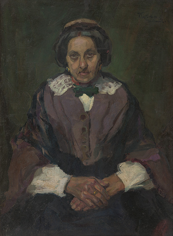 Anton Kubek – Sediaca stará žena 