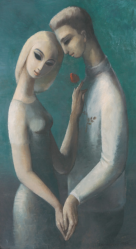 Edita Spannerová – Milenci s červenou ružou 