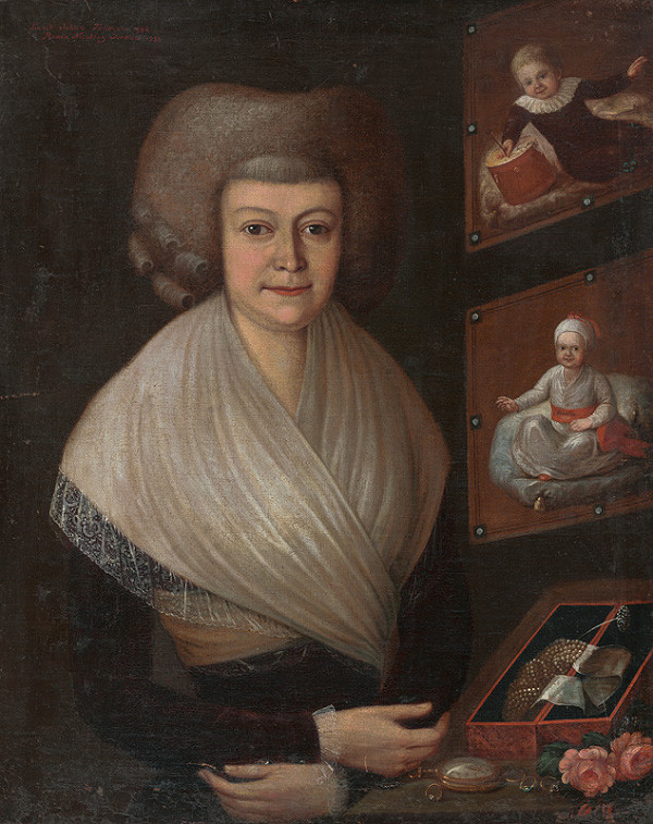 Johan Tallmann – Portrét dámy s bielym šálom