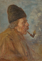 Samuel Beregi – Štúdia hlavy muža 