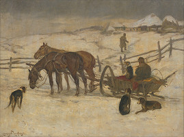 Ede Lengyel-Rheinfuss – Zimná krajina 