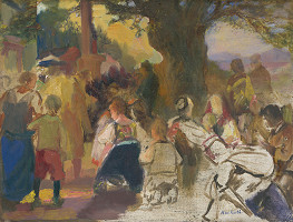 Maximilián Kurth – Štúdia k obrazu Odpust I. 