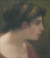 Maximilián Kurth – Štúdia ženy ku kompozícii Odyseus hľadá Achilla 