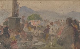 Maximilián Kurth – Štúdia k obrazu Odpust IV. 