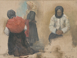 Maximilián Kurth – Štúdie žien k obrazu Odpust 