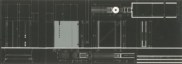 Vojtech Vilhan – Letisko v Bratislave - Ivánke. Tuzemská časť. Hala - dvere. M 1:10, M 1:1. 