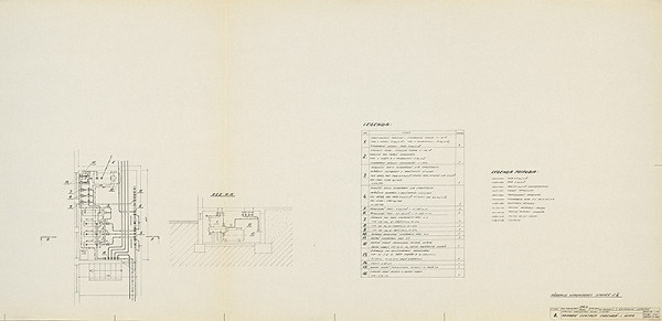 Michal Maximilián Scheer – Obvodné centrum v Nitre - Chrenová 1. Pôdorys výmeníkovej stanice č.2. Ústredné kúrenie. M 1:50.